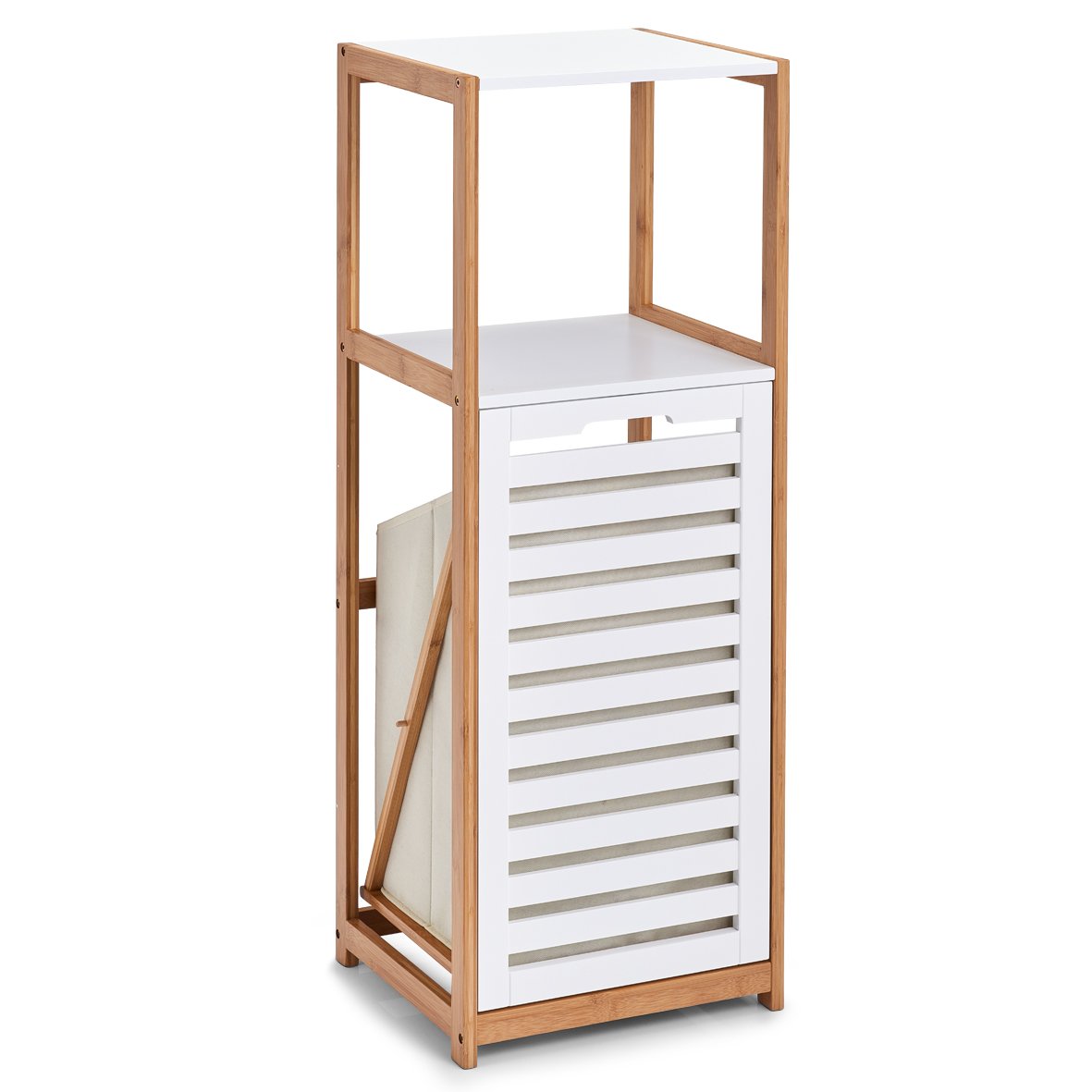zeller-present-home-living-standregal-mit-w-schesammler-bambus-wei image 1