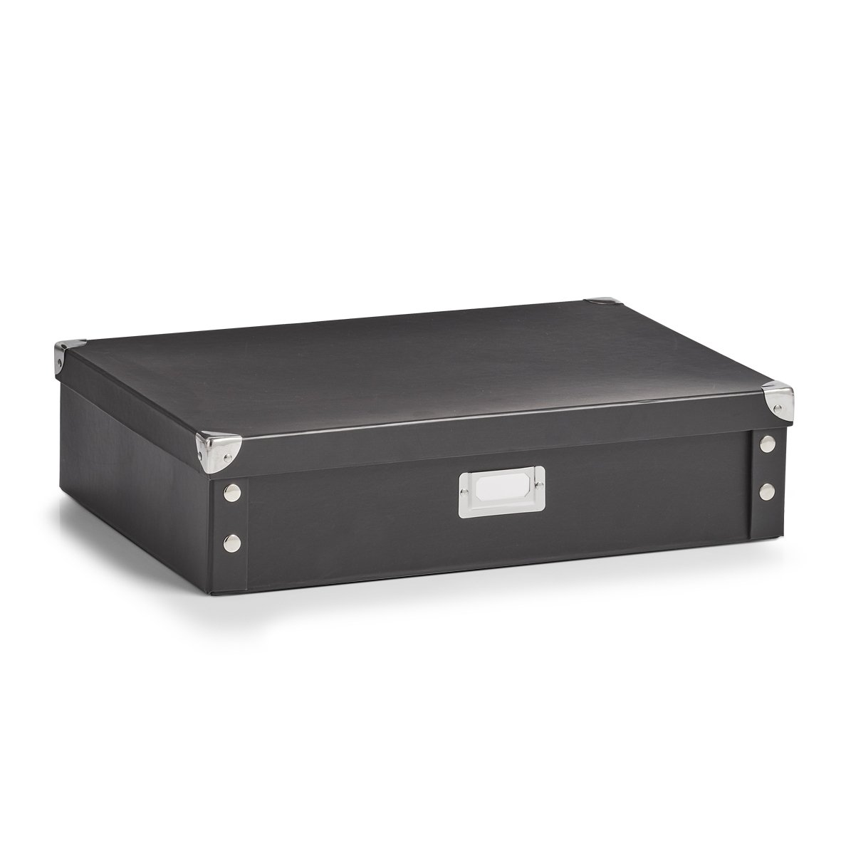 zeller-present-home-living-krawatten-g-rtelbox-pappe-schwarz image 1