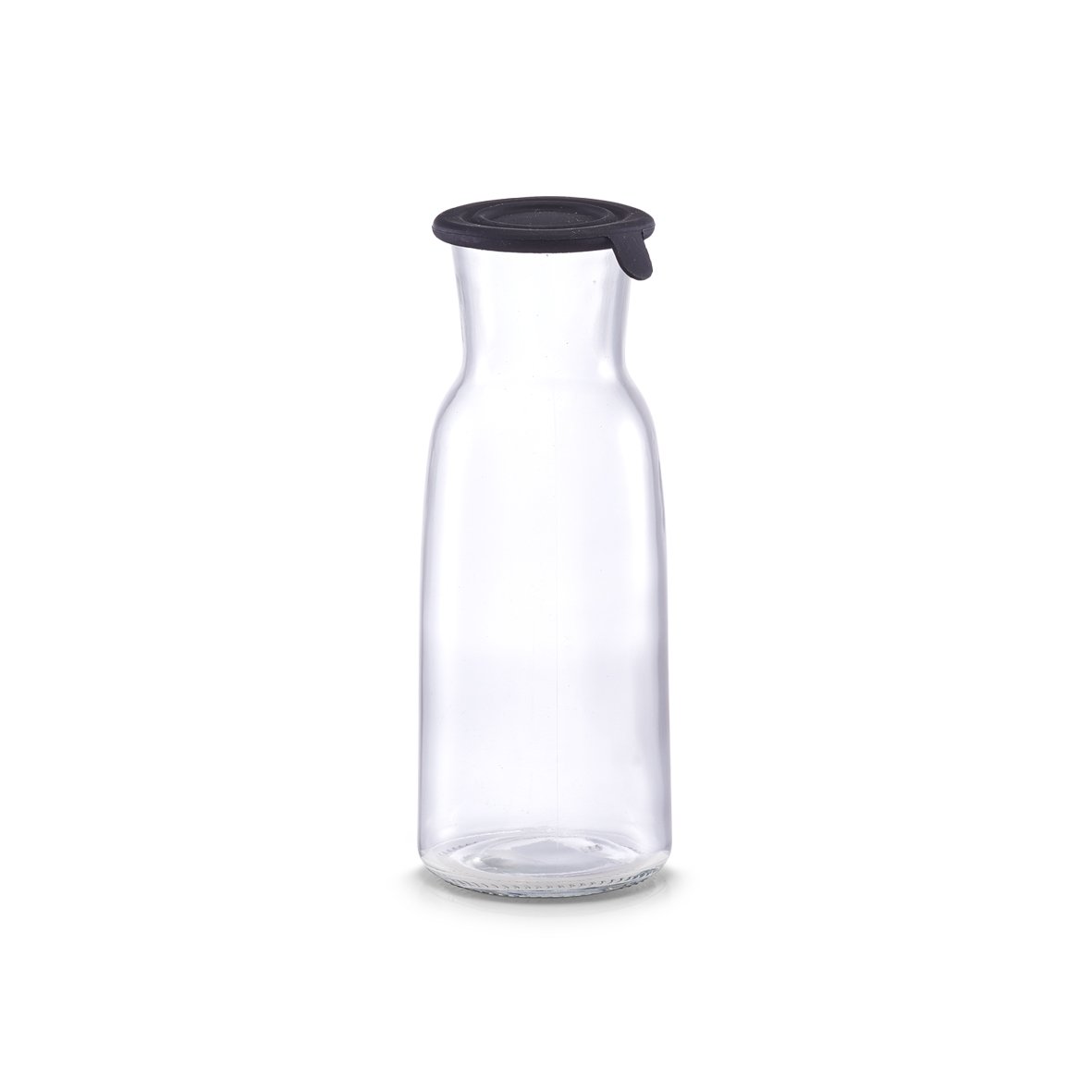 zeller-present-k-che-glaskaraffe-700-ml-schwarz-mit-silikondeckel image 1