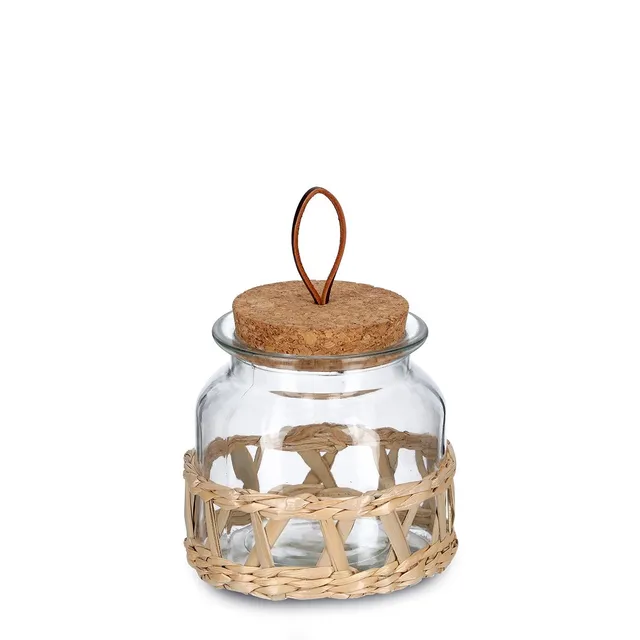 zeller-present-k-che-boho-vorratsglas-610-ml-mit-korkdeckel image 1