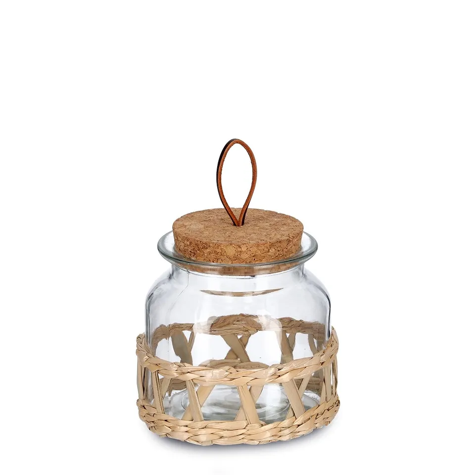 zeller-present-k-che-boho-vorratsglas-610-ml-mit-korkdeckel image 1