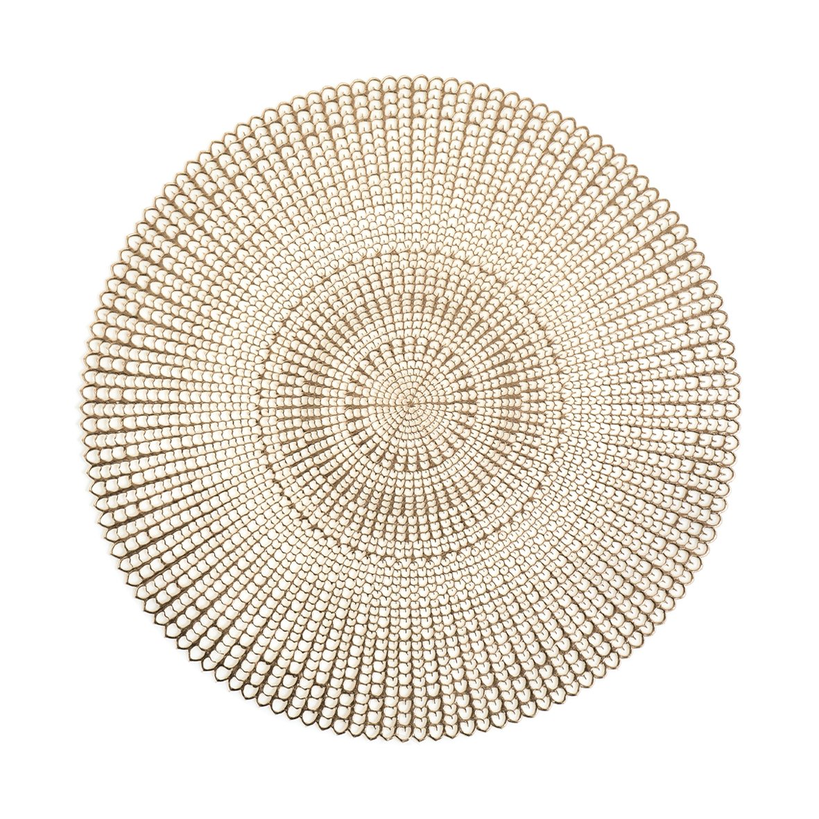 zeller-present-cut-out-platzset-rund-gold-kunststoff image 1