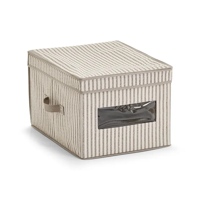 zeller-present-k-che-aufbewahrungsbox-stripes-beige-mit-deckel image 1