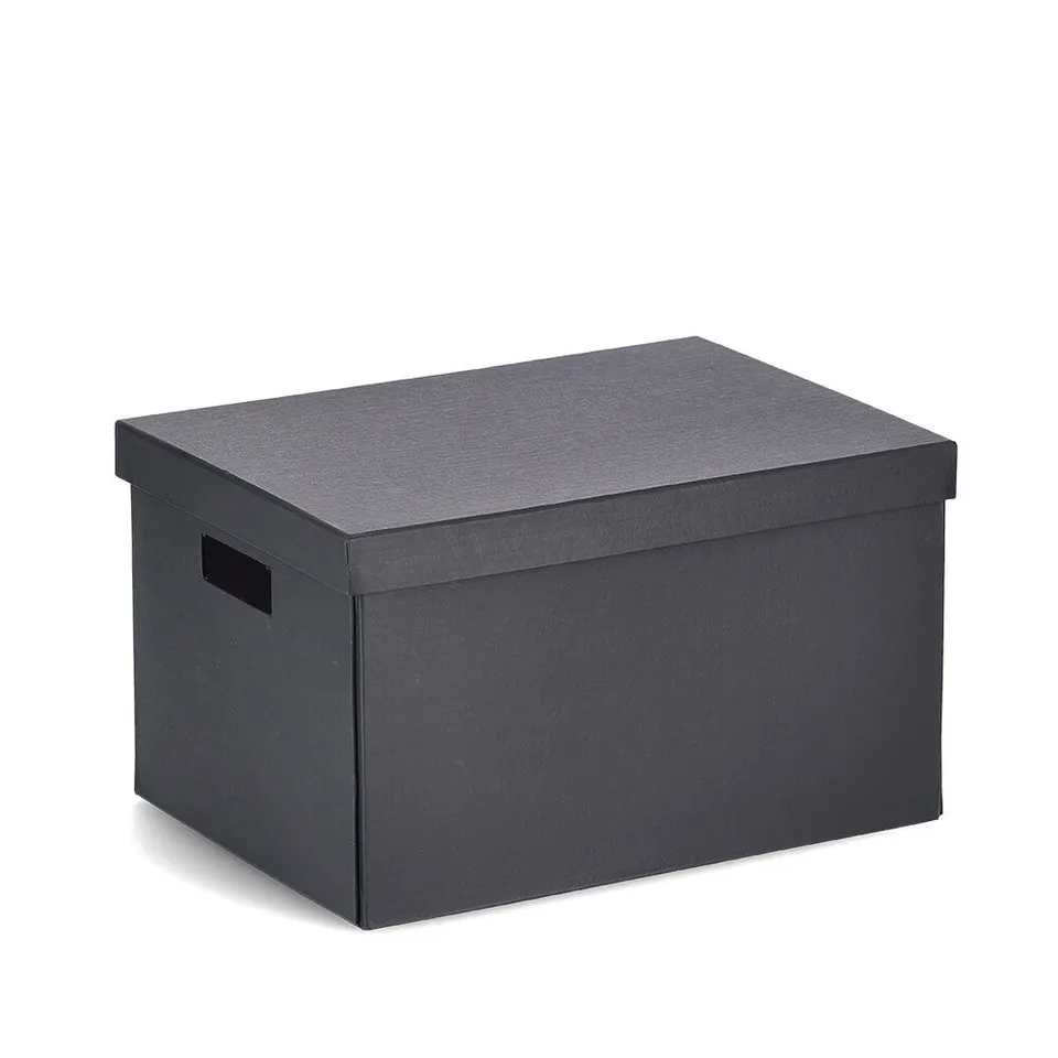 zeller-present-home-living-aufbewahrungsbox-karton-schwarz image 1