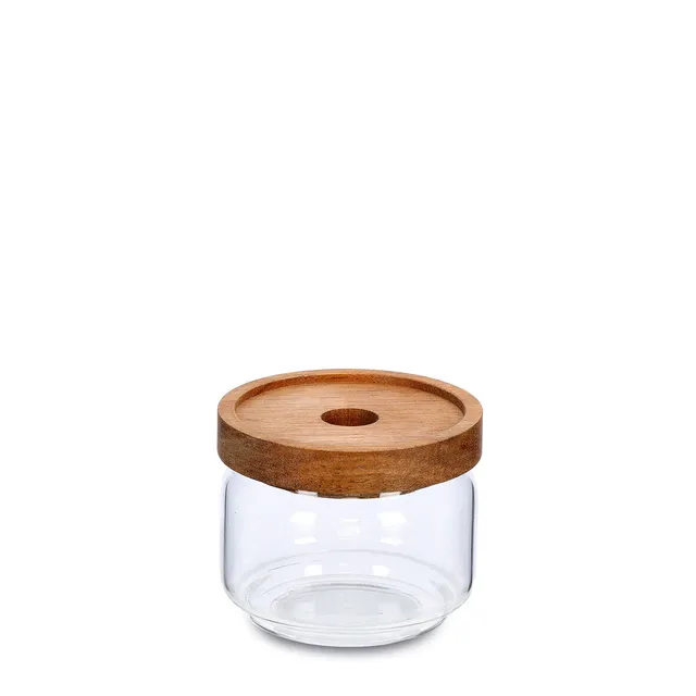 zeller-present-k-che-vorratsglas-akaziendeckel-260-ml-borosilikat image 1