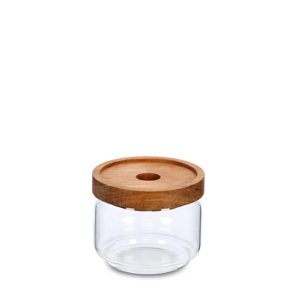 zeller-present-k-che-vorratsglas-akaziendeckel-260-ml-borosilikat image 1