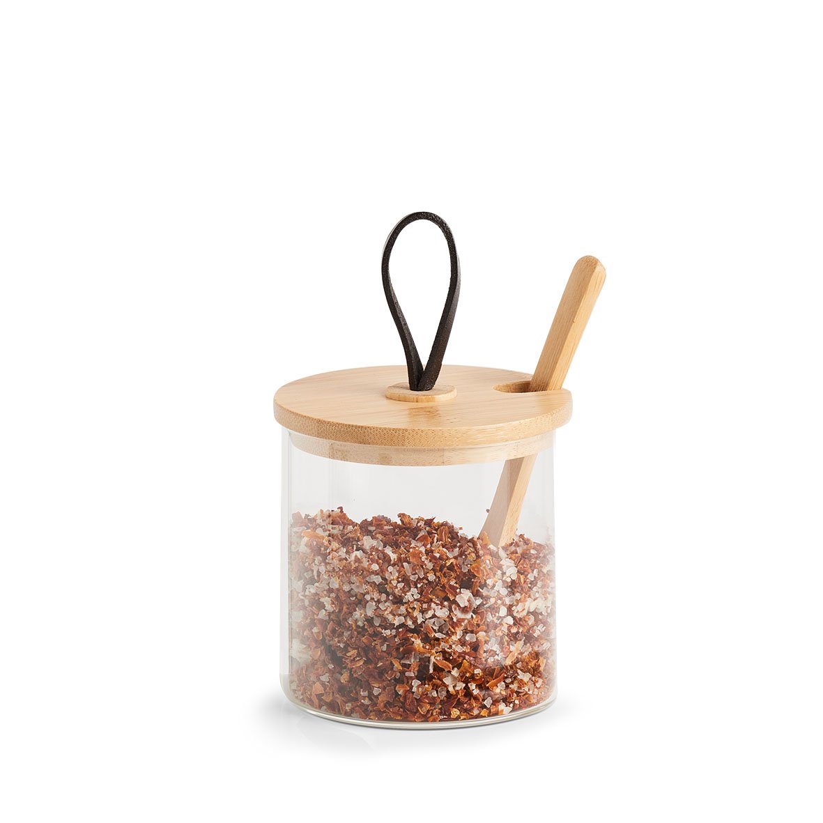 zeller-k-che-vorratsglas-320-ml-mit-l-ffel-bambusdeckel image 5