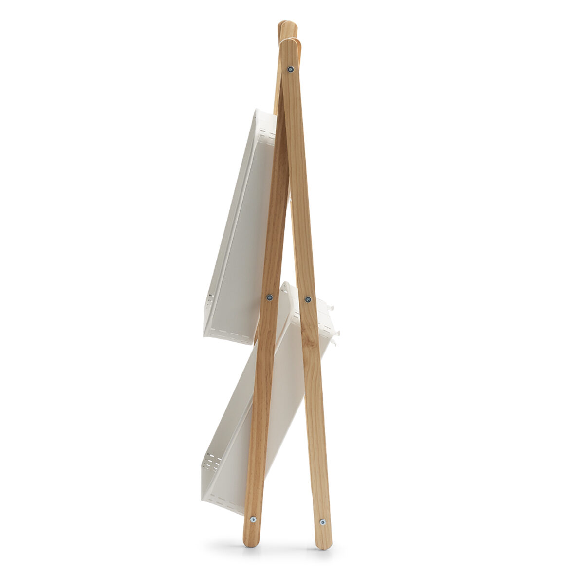 zeller-present-home-living-standregal-mit-2-k-rben-wei-metall-holz image 8