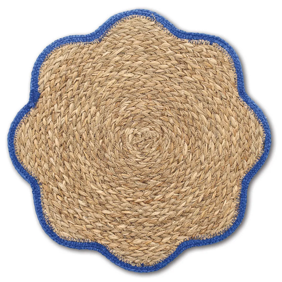 zeller-present-table-platzset-grasgeflecht-blau-bl-tenform image 1