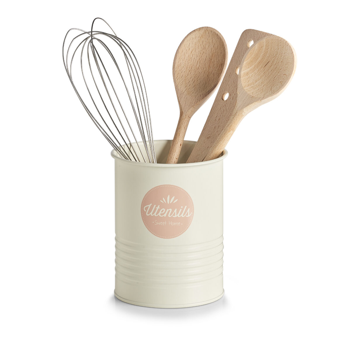 zeller-present-sweet-home-utensilienhalter-metall-creme-ros image 4