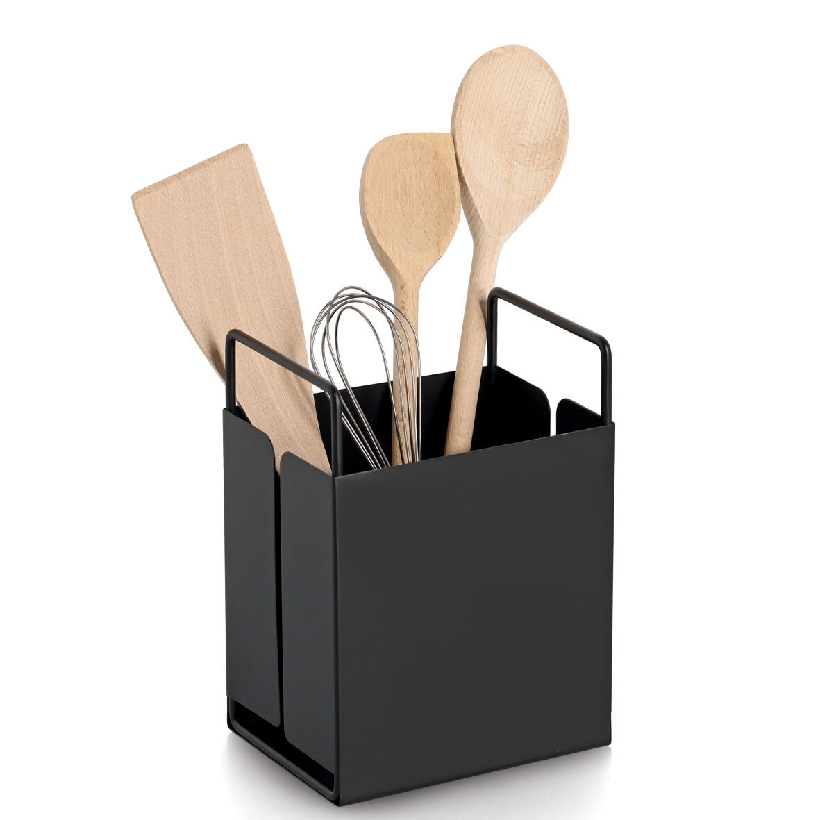 zeller-present-home-living-utensilienhalter-metall-schwarz image 2
