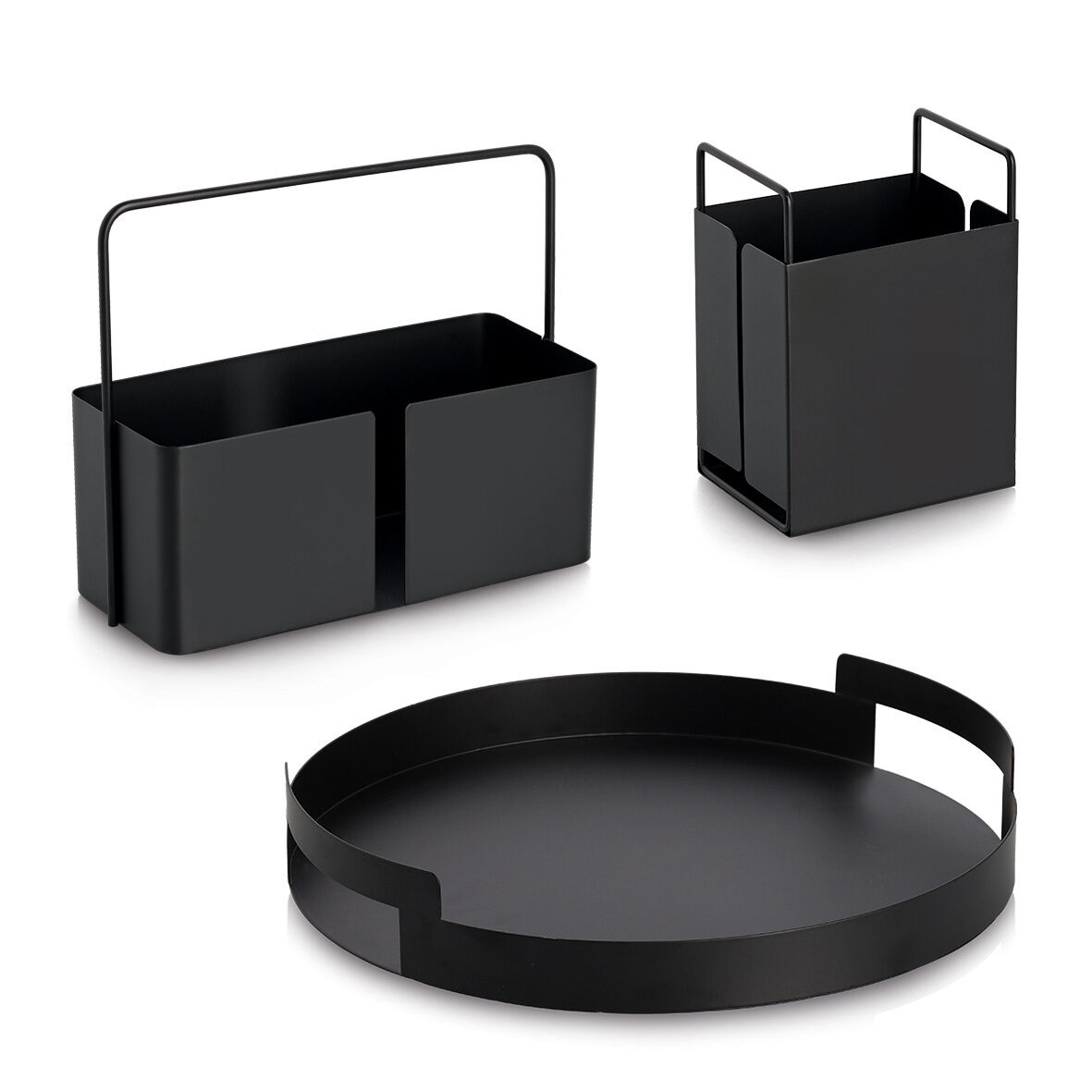 zeller-present-home-living-tragekorb-metall-schwarz image 3