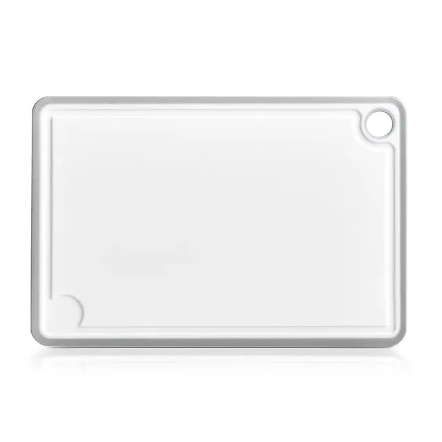 zeller-present-k-che-schneidebrett-kunststoff-wei-grau-saftrille image 1