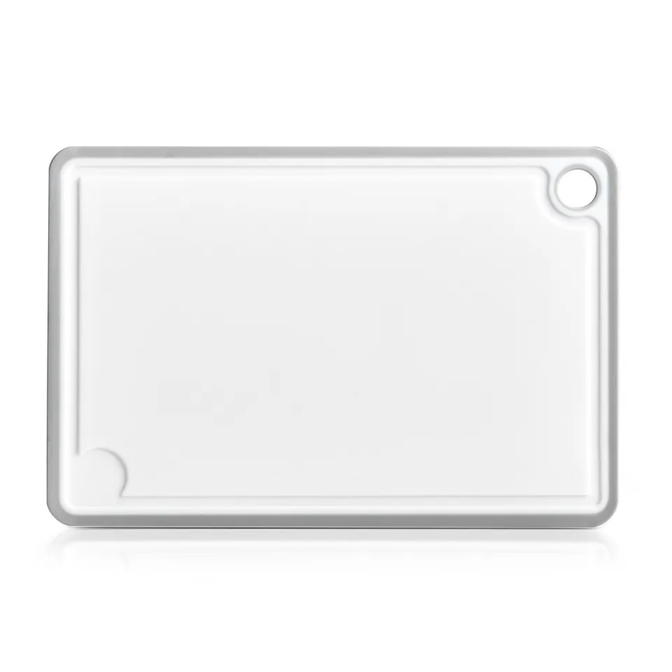 zeller-present-k-che-schneidebrett-kunststoff-wei-grau-saftrille image 1