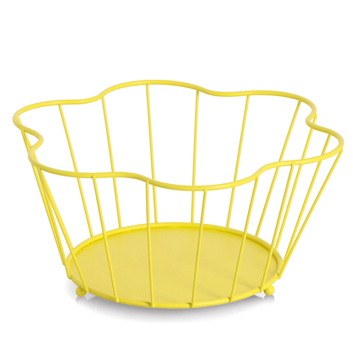 zeller-k-che-obstkorb-metall-gelb-fr-chteschale image 1