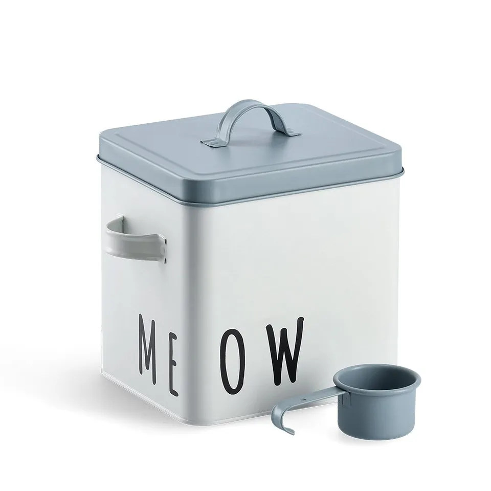 zeller-present-futterdose-meow-metall-wei-blau-mit-l-ffel image 1