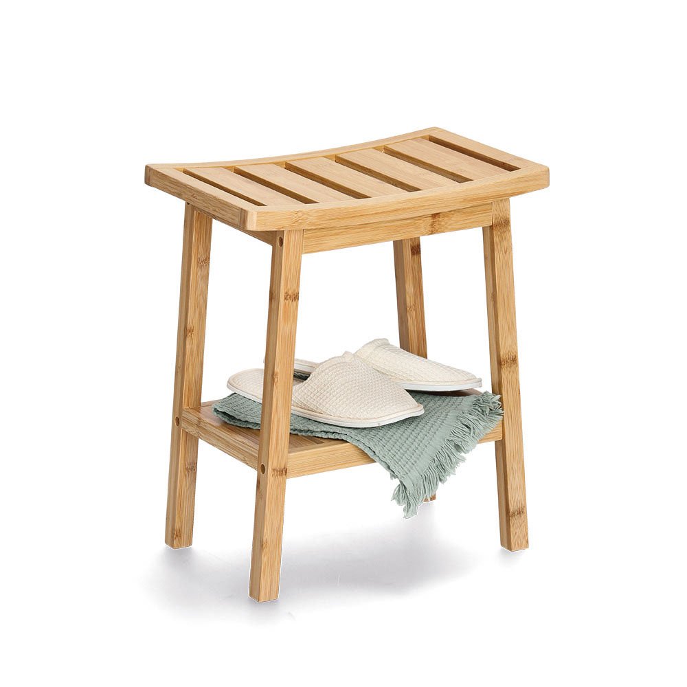 zeller-present-home-living-hocker-mit-ablage-bambus image 2
