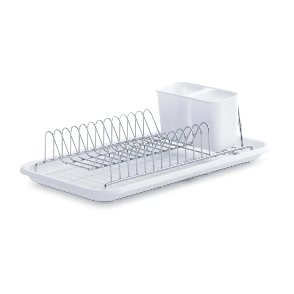 zeller-present-k-che-geschirrabtropfst-nder-metall-wei-2-teilig image 1