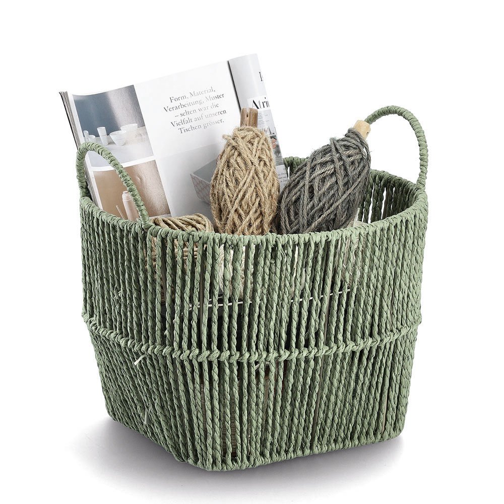 zeller-present-home-living-aufbewahrungskorb-papier-salbei image 2