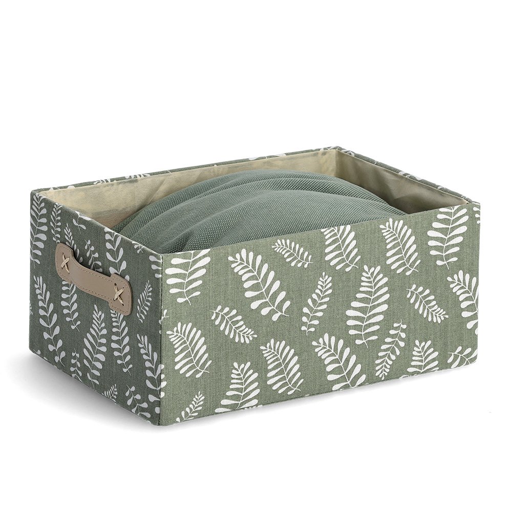 zeller-home-living-aufbewahrungsbox-leaves-stoff-mit-deckel image 2