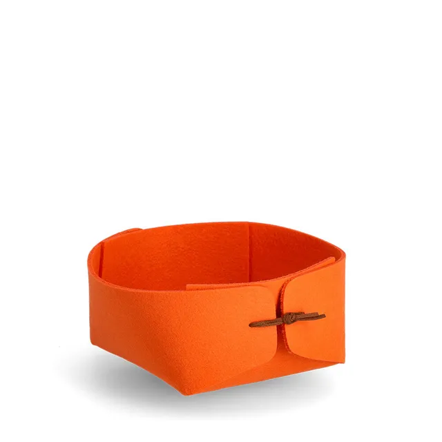zeller-present-home-living-aufbewahrungskorb-filz-orange image 1