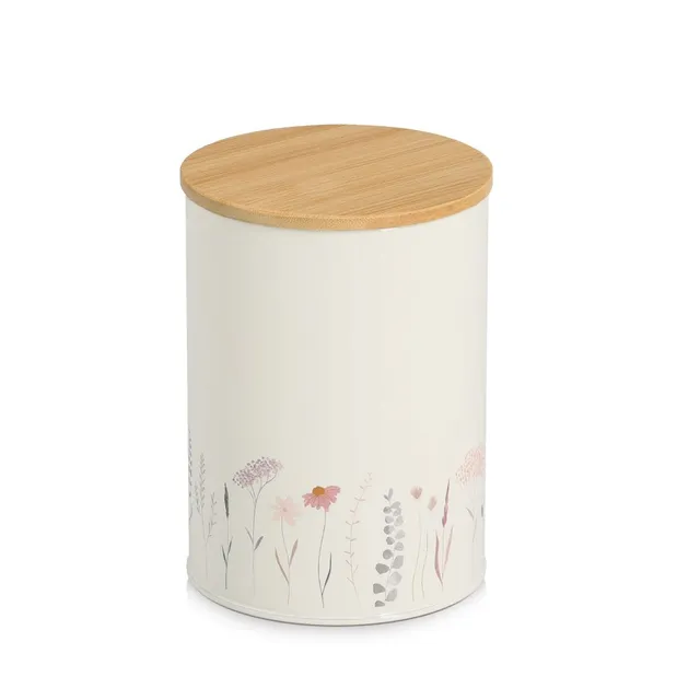 zeller-present-vorratsdose-flowers-1400-ml-bambusdeckel image 1