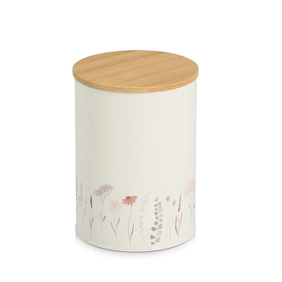 zeller-present-vorratsdose-flowers-1400-ml-bambusdeckel image 1