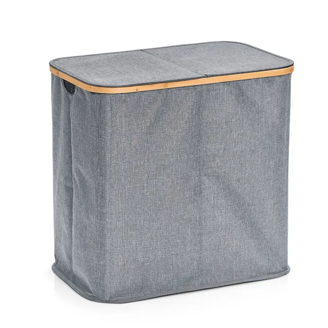 zeller-present-w-schesammler-2-fach-bambus-polyester-grau image 1