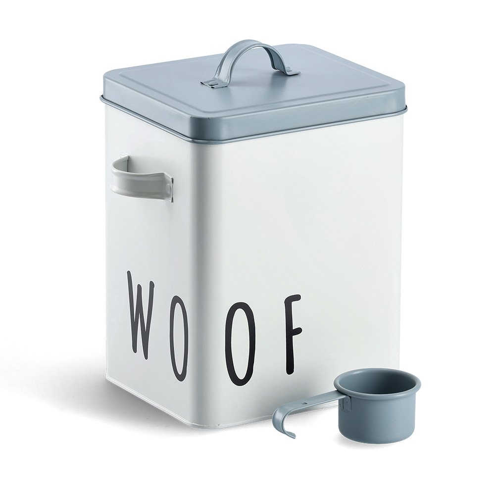 zeller-present-k-che-futterdose-woof-metall-wei-blau-mit-schaufel image 1
