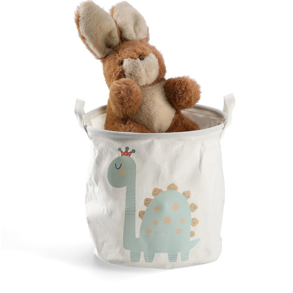 zeller-present-kids-aufbewahrungskorb-dino-canvas-wei image 2