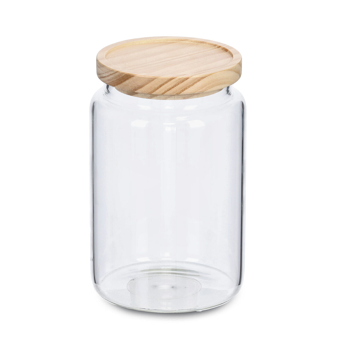 zeller-present-k-che-vorratsglas-1270-ml-holzdeckel-borosilikat image 1