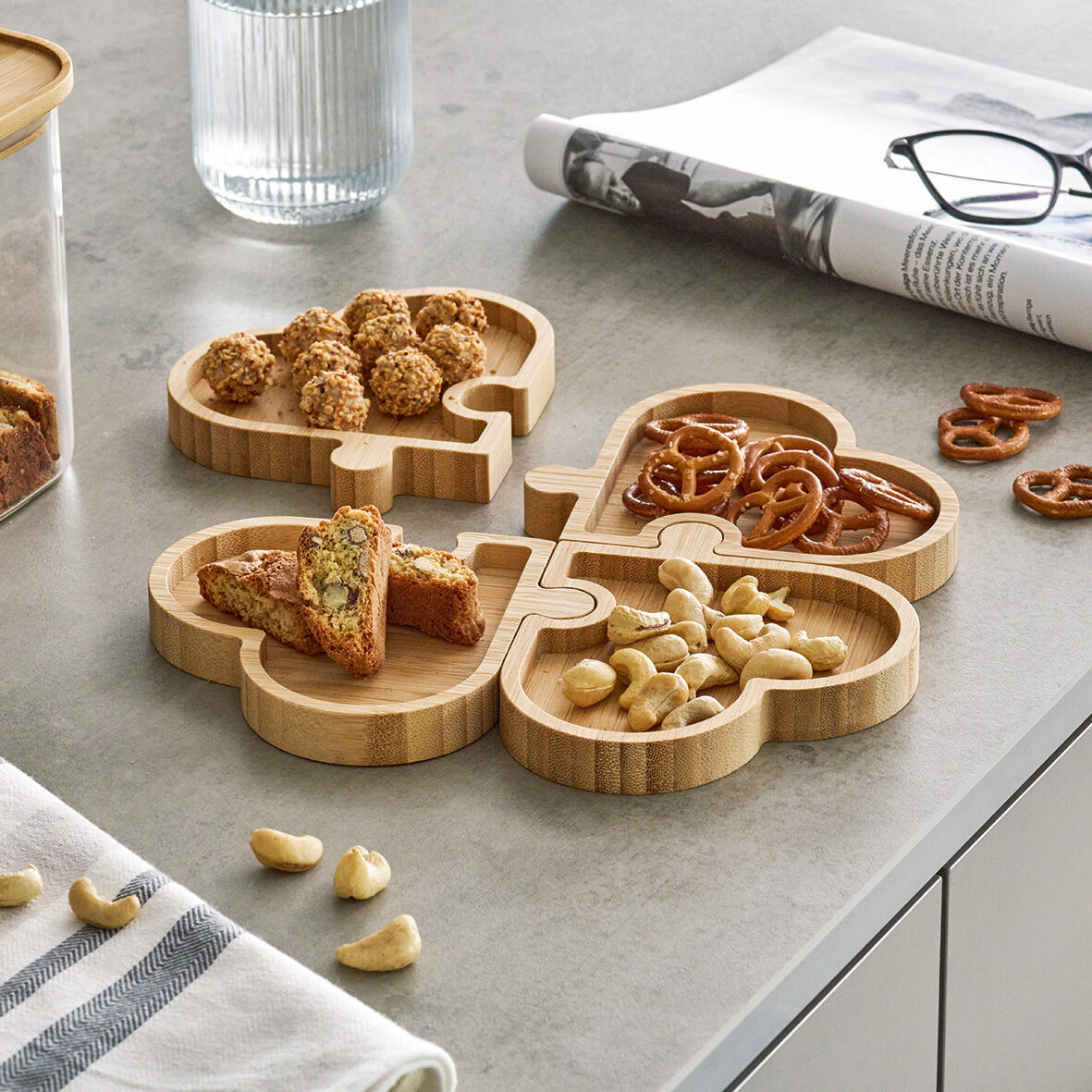 zeller-present-k-che-snackteller-hearts-bambus-4-teilig image 4