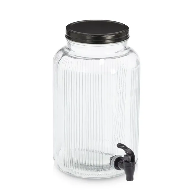 zeller-present-k-che-getr-nkespender-3900-ml-glas-riffeloptik image 1