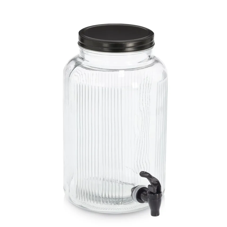 zeller-present-k-che-getr-nkespender-3900-ml-glas-riffeloptik image 1