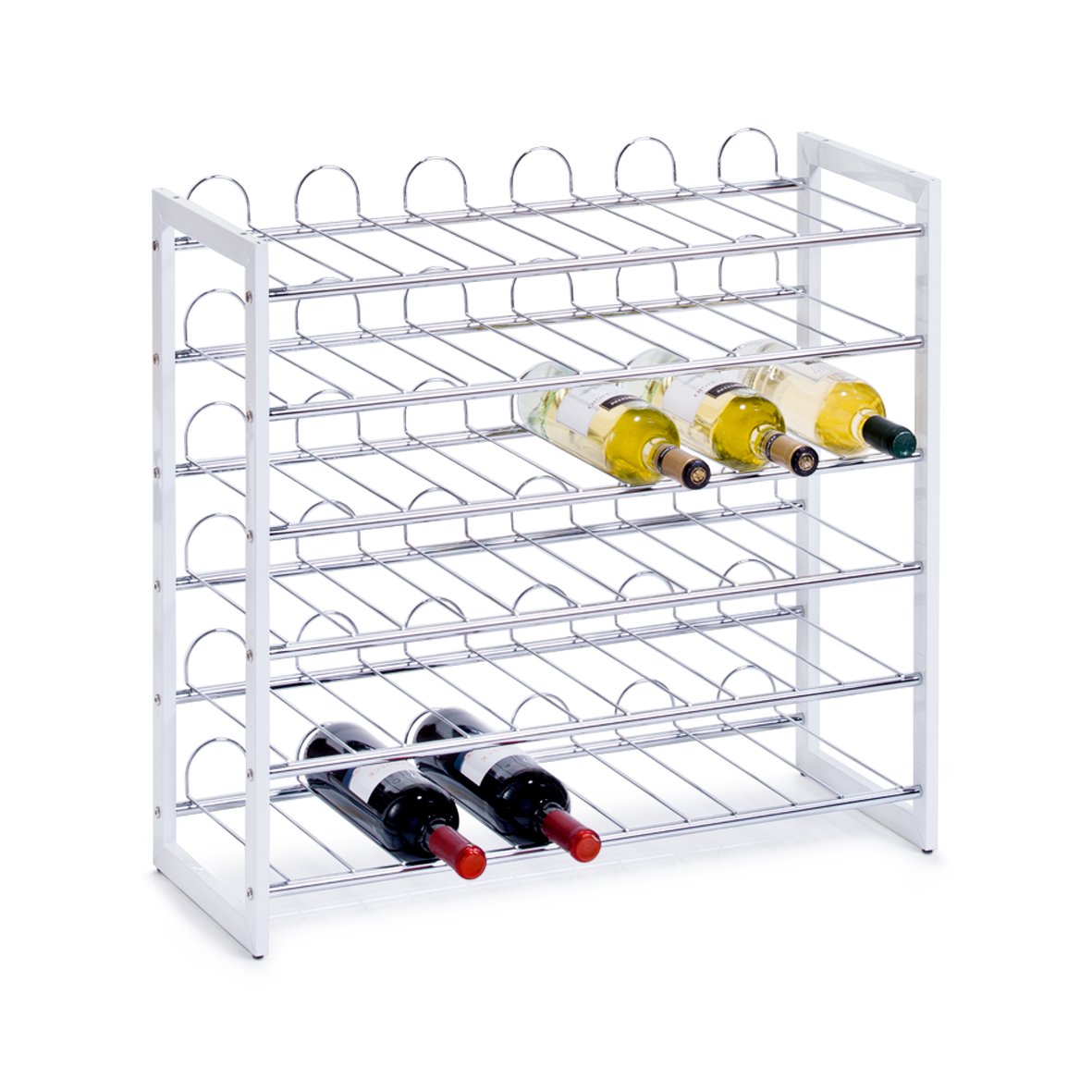 zeller-home-living-weinregal-36-flaschen-metall-wei image 1