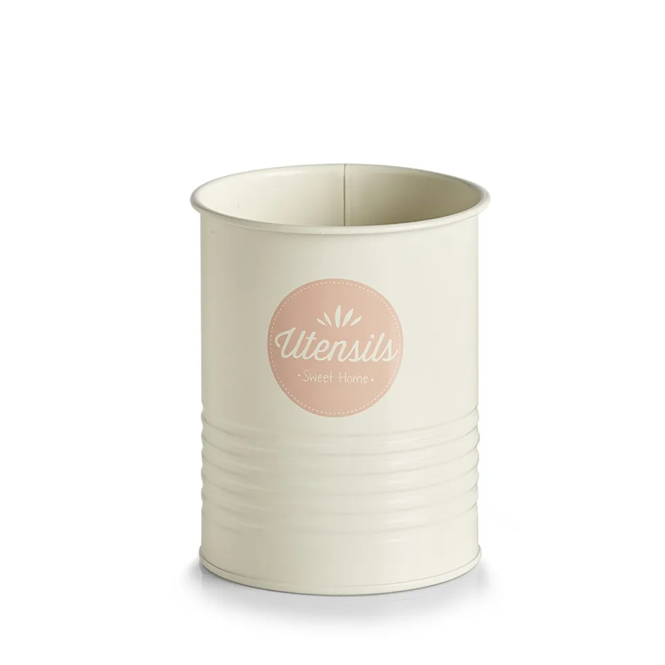 zeller-present-sweet-home-utensilienhalter-metall-creme-ros image 1