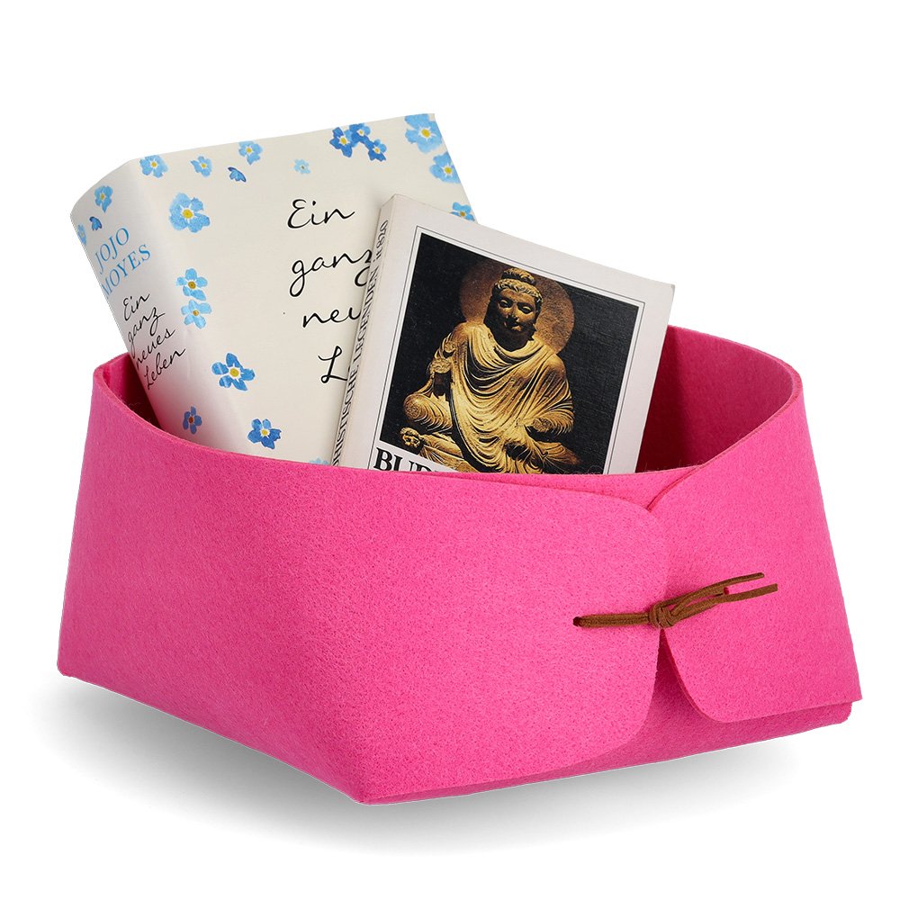 zeller-present-aufbewahrungskorb-filz-pink-flach image 2