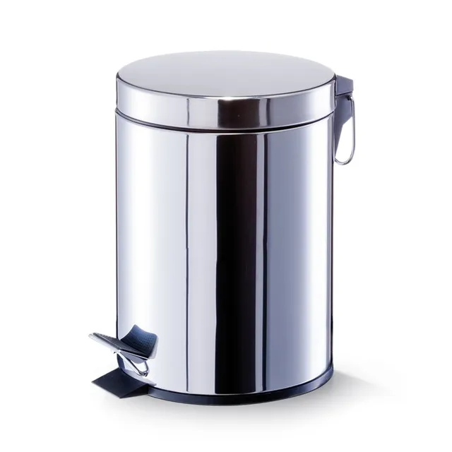 zeller-present-treteimer-5-liter-edelstahl-m-lleimer-mit-pedal image 1