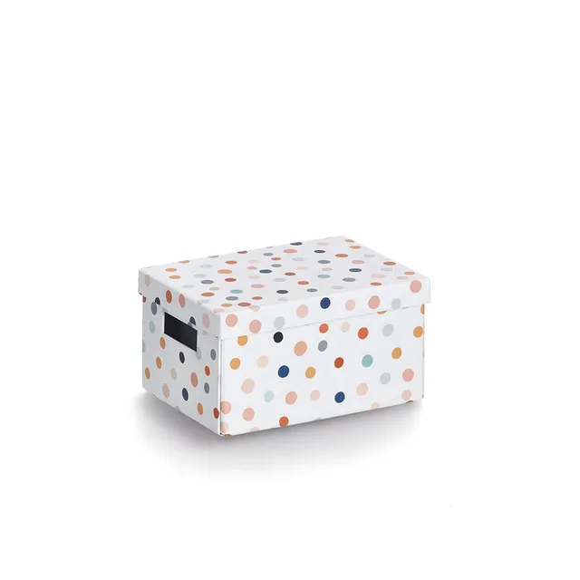 zeller-home-living-aufbewahrungsbox-dots-karton image 1