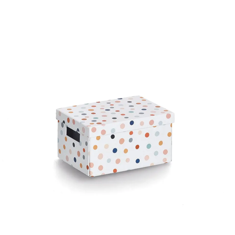 zeller-home-living-aufbewahrungsbox-dots-karton image 1