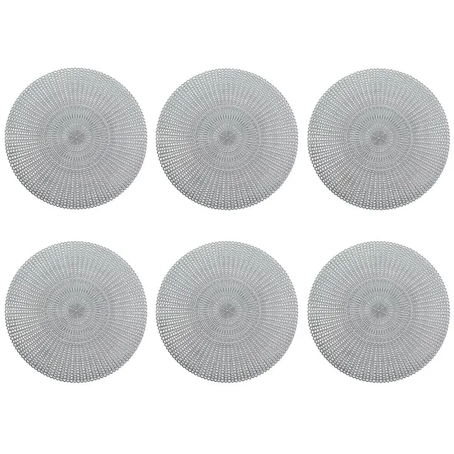 zeller-present-cut-out-platzset-6er-set-silber-pvc image 1