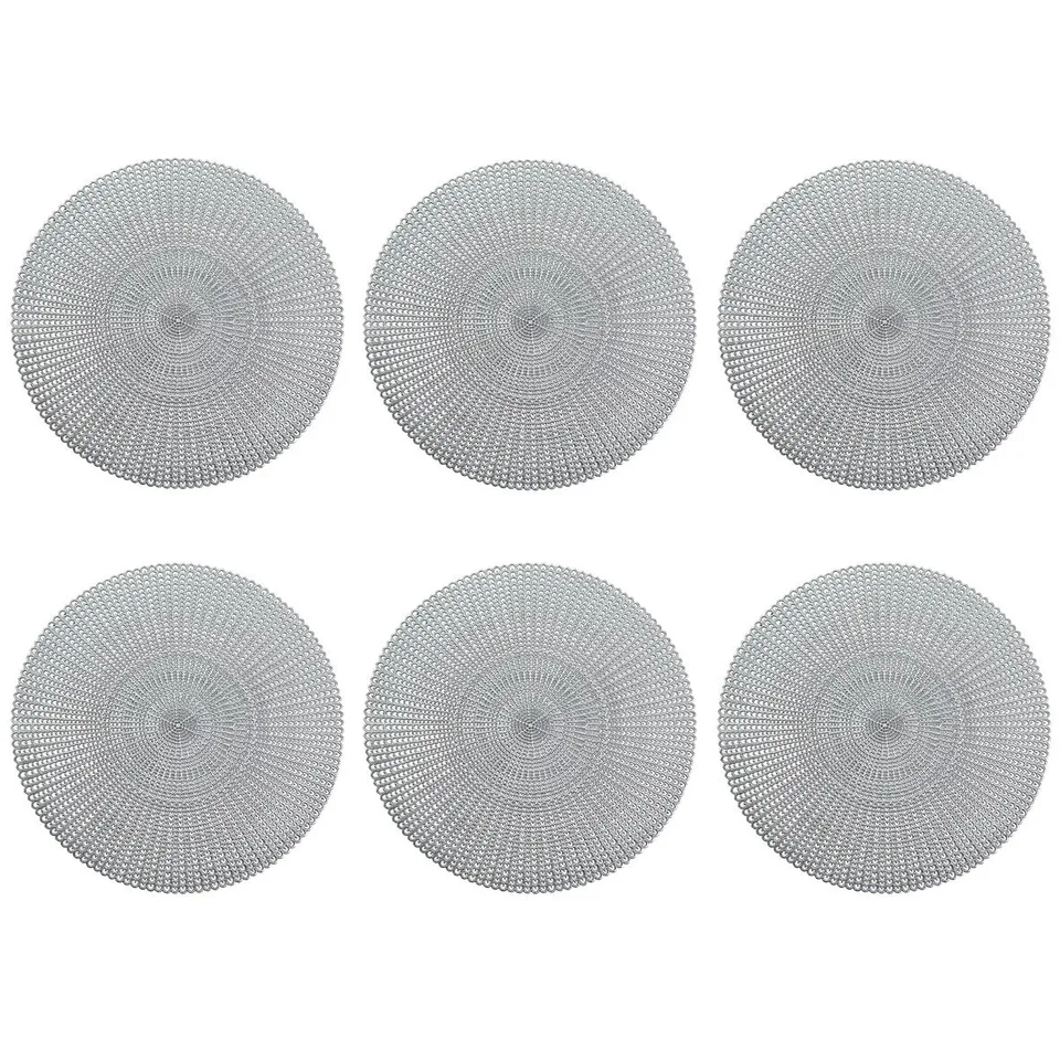 zeller-present-cut-out-platzset-6er-set-silber-pvc image 1
