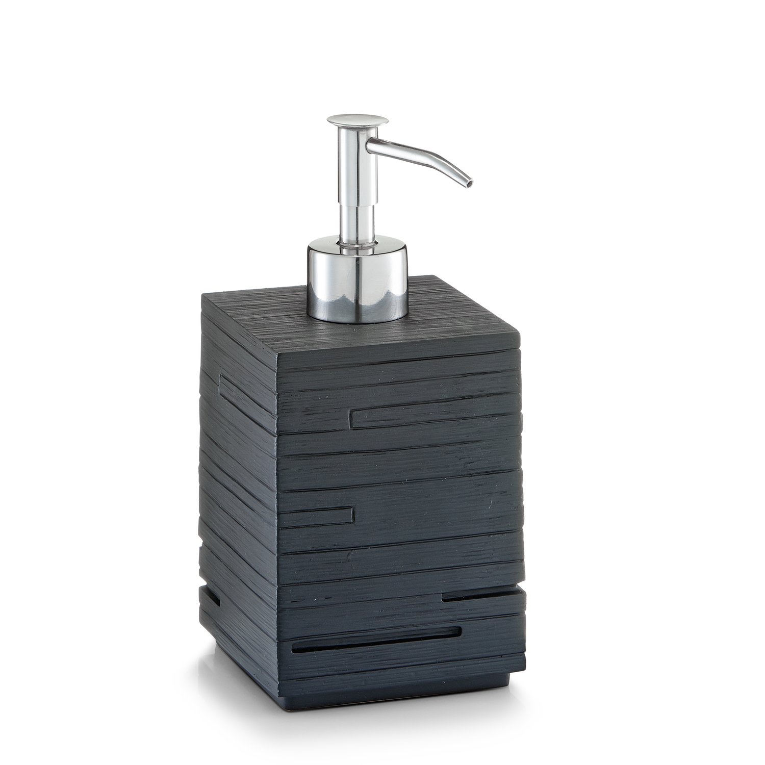 zeller-present-bad-seifenspender-schiefer-polyresin-schwarz-440ml image 1