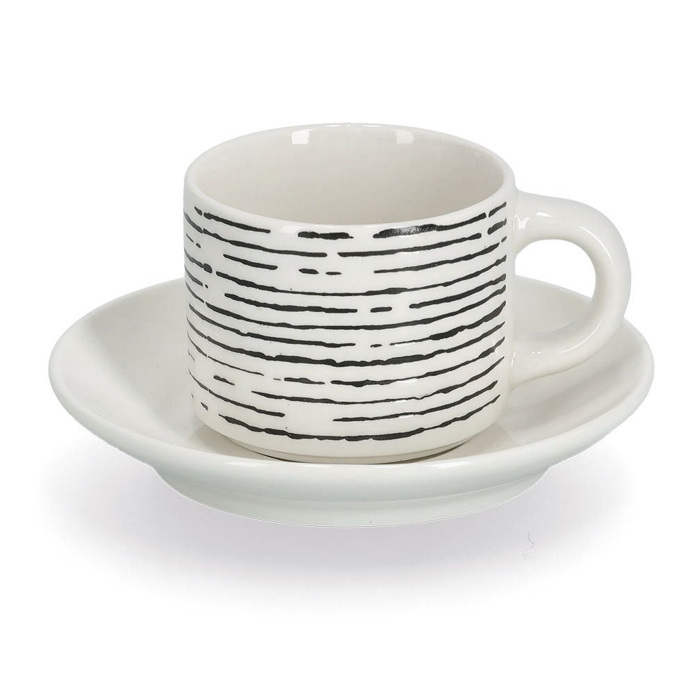 zeller-present-k-che-espresso-set-8-tlg-porzellan-schwarz-wei image 6
