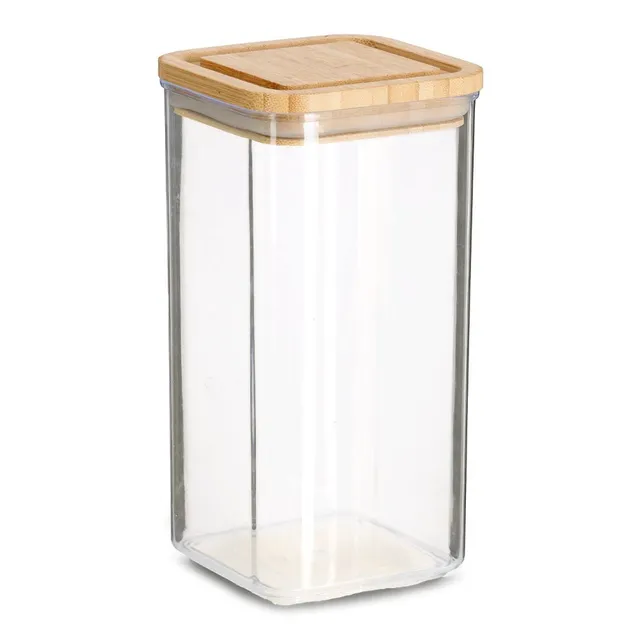 zeller-k-che-vorratsdose-1200ml-kunststoff-bambusdeckel image 1
