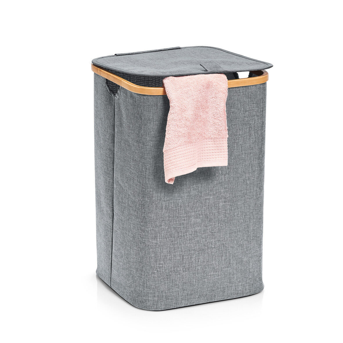 zeller-present-home-living-w-schesammler-polyester-bambus-grau image 2