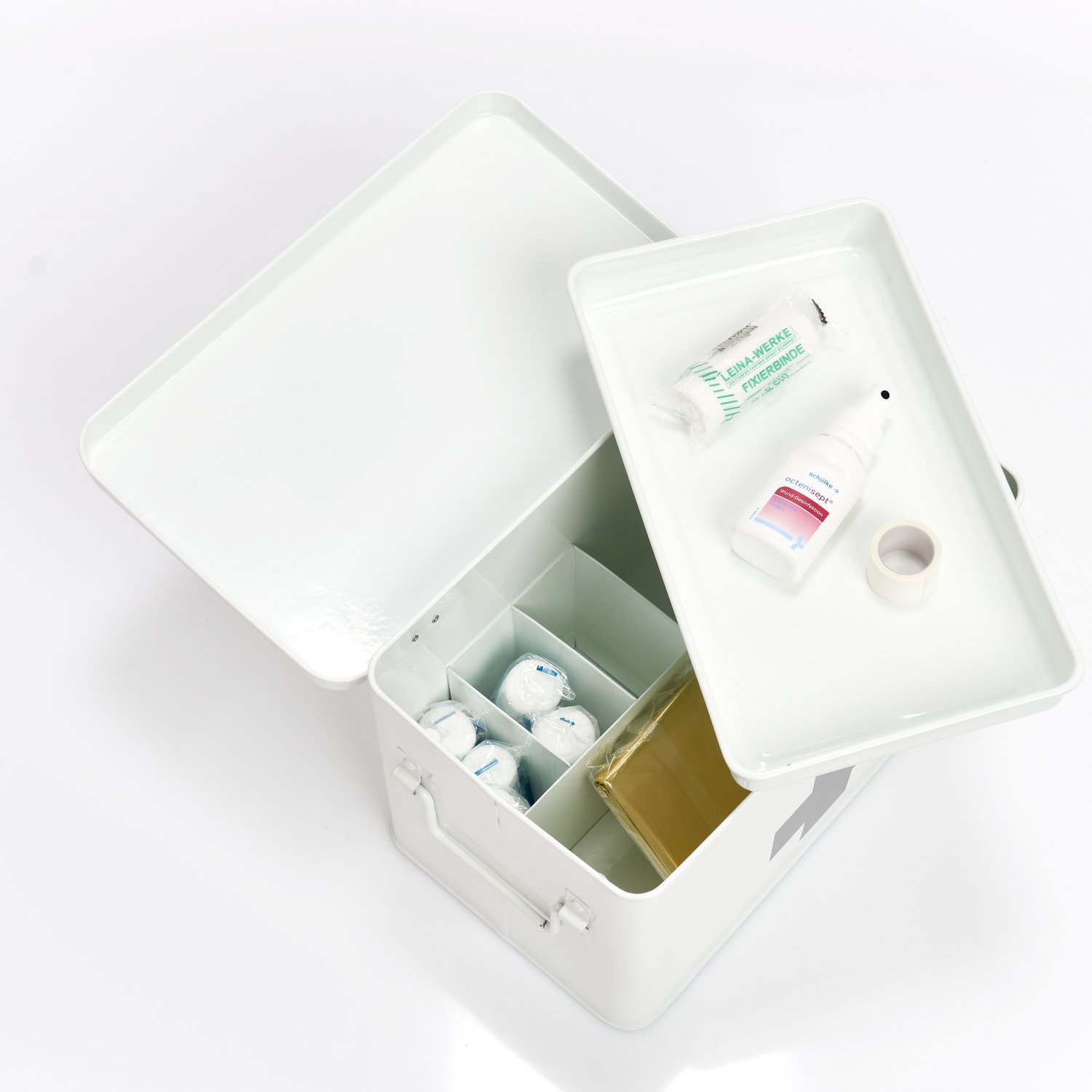 zeller-present-medizinbox-metall-wei-mit-5-f-chern image 3