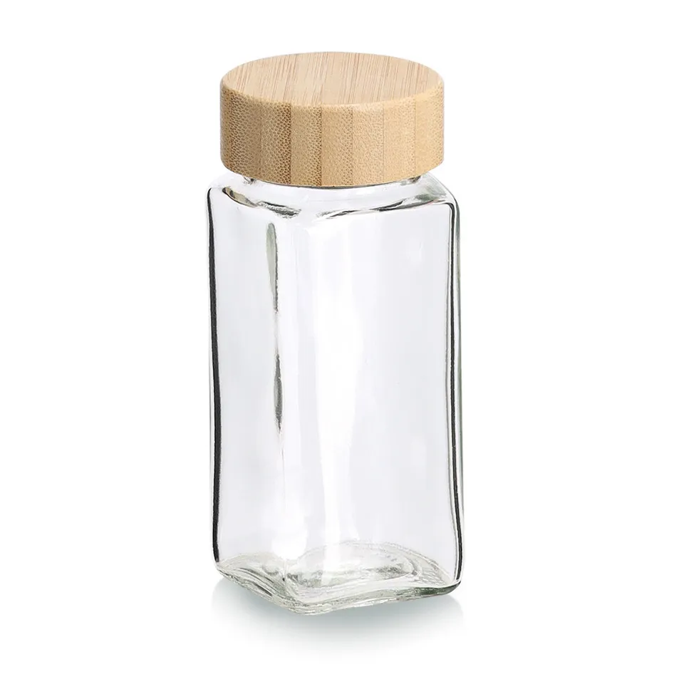 zeller-present-k-che-gew-rzglas-120-ml-mit-bambusdeckel-streuer image 1