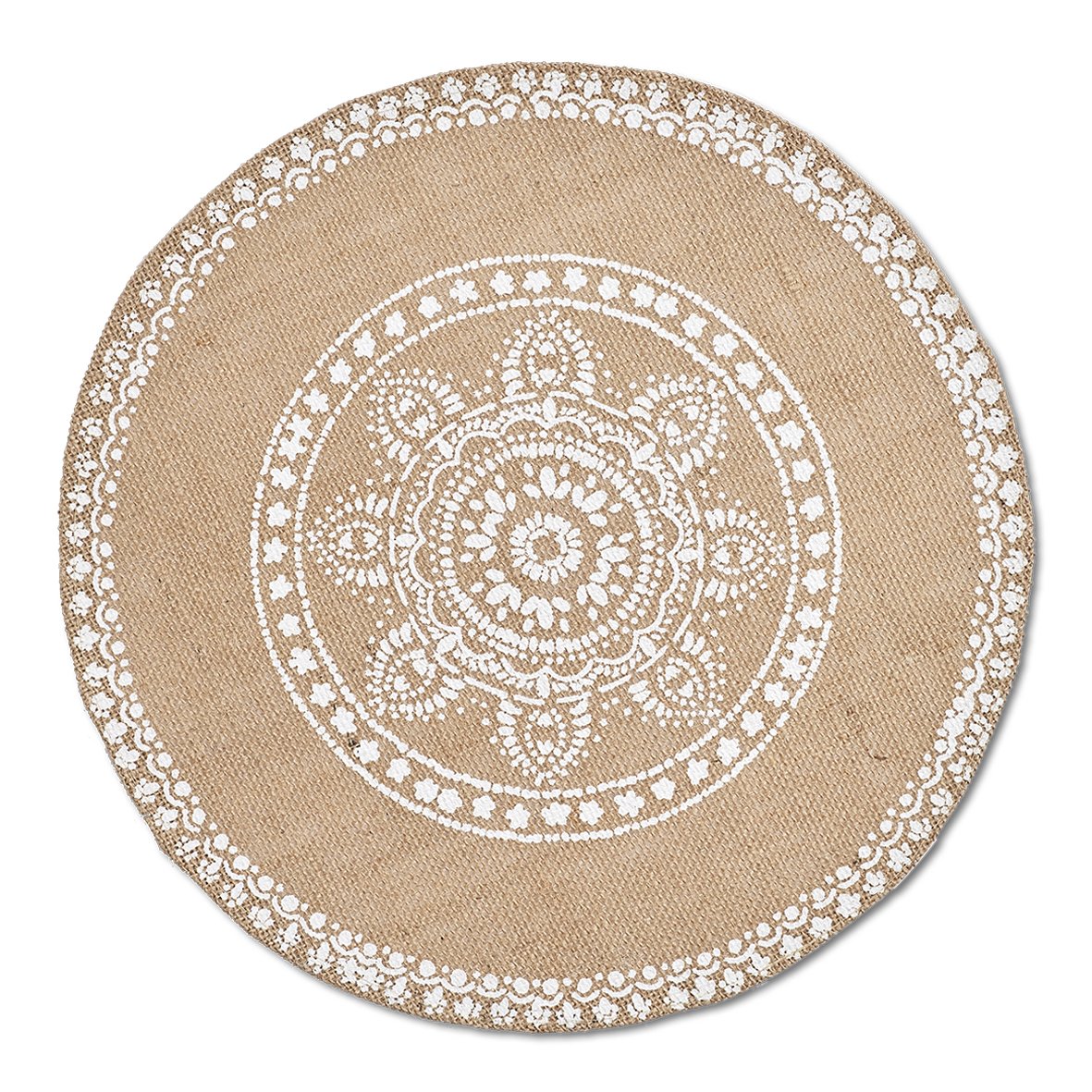 zeller-present-table-platzset-mandala-jute-natur image 1
