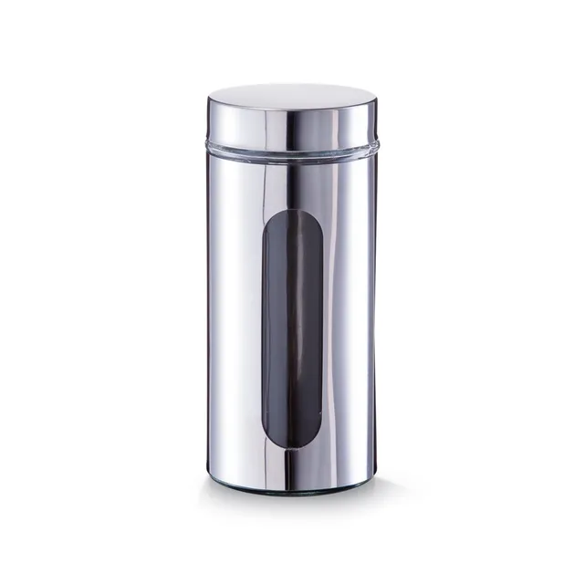 zeller-present-k-che-vorratsglas-1200-ml-edelstahldeckel image 1